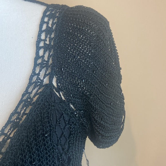 ETOILE Evening Collection Size M Black Crochet Dress NWT Needs Small Repair - Picture 4 of 16